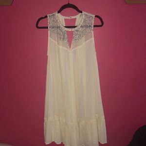 White dress with lace detail